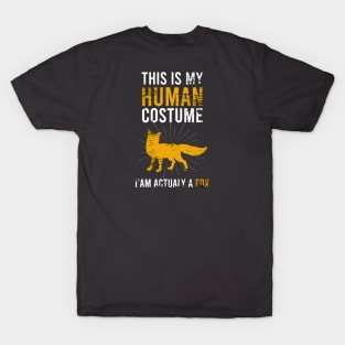 this is my human costume im actually a FOX T-Shirt